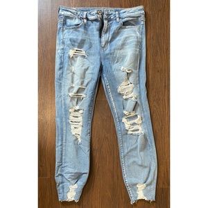 American Eagle Hi-Rise Distressed Jean Jeggings